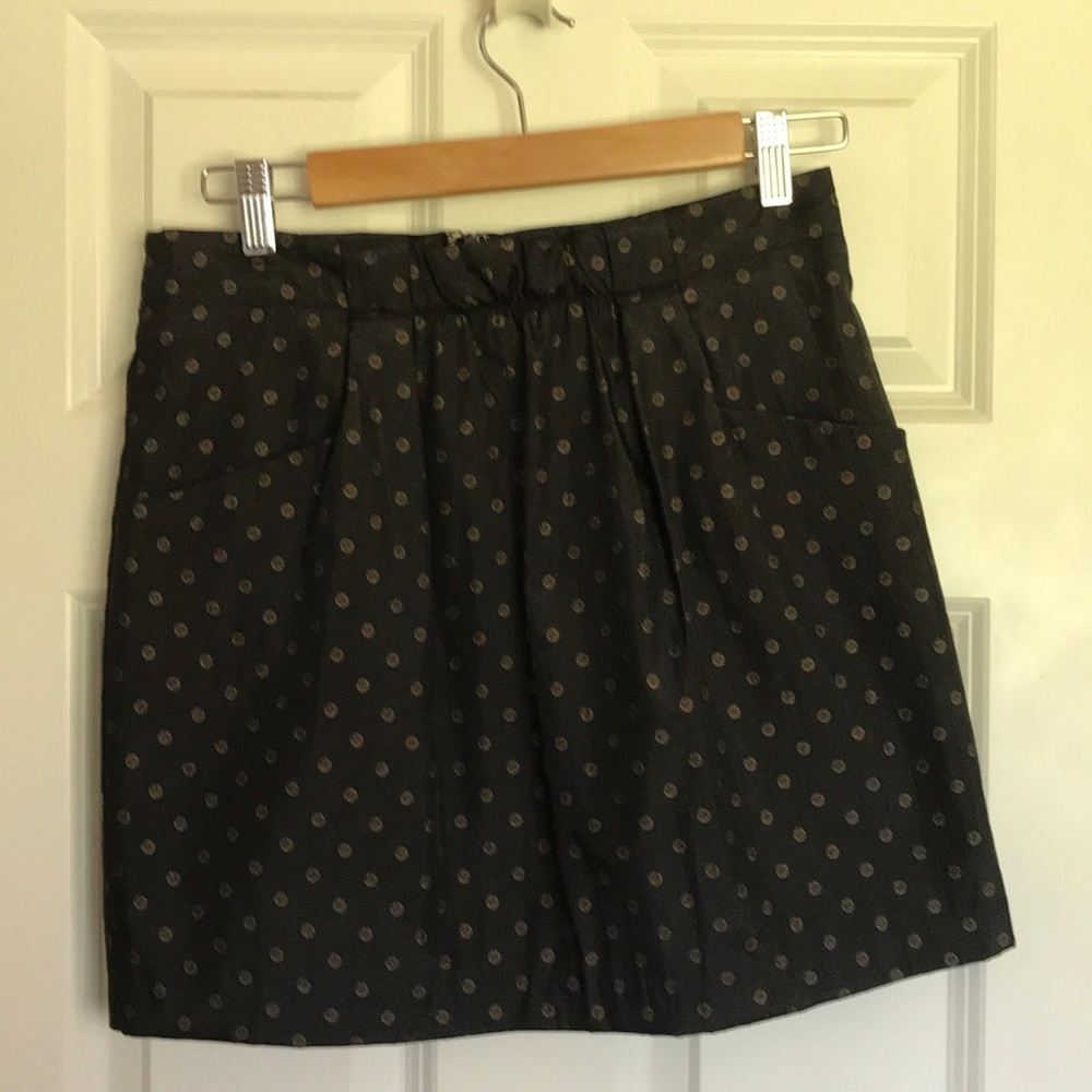 Polka dotted pocket mini skirt